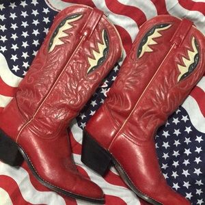 ACME Red White & Blue Cowboy / Cowgirl boots